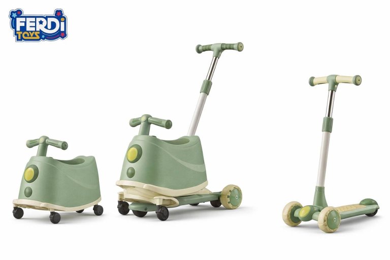 Trottinette 3 en 1 pour Enfants – Porteur + Trotteur + Scooter | Sécurisée & Évolutive