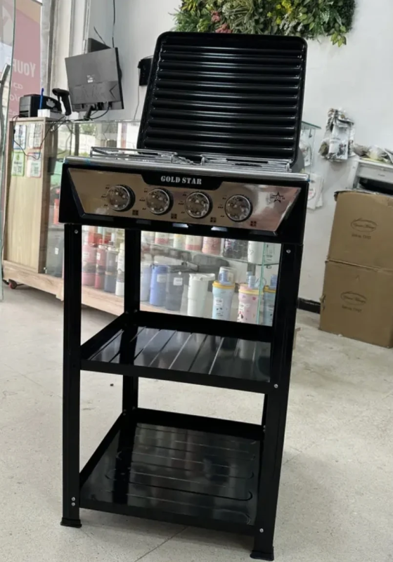 Nv Rechaud inox 4 feu + table GoldStar