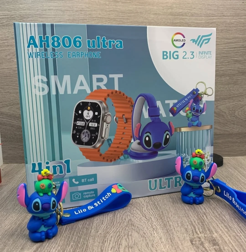 AH-806 Coffre smartwatch casque 4in1