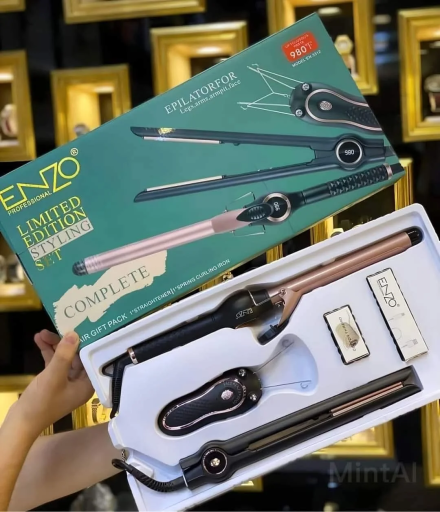 Pack Enzo En-3312 3en1 (Lisseur +Boucleur +Epilateur fil