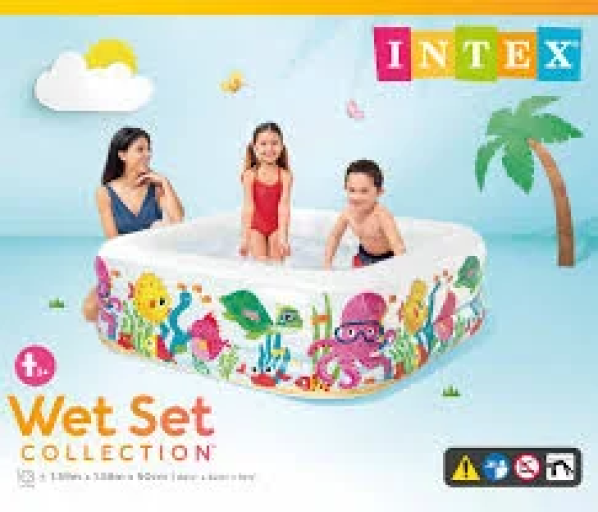 Intex 57471NP Piscine Gonflable Clearview Aquarium 1.59m × 1.59m × 50cm