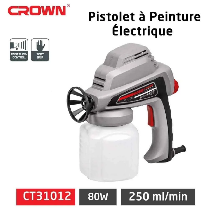 Pistolet à Peinture Electrique Crown 80W