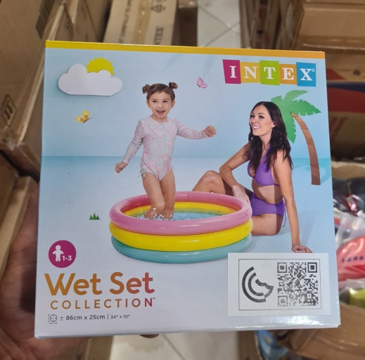 Intex Sunset Glow 57412NP Piscine pour bébé 3 Anneaux Ø 114 x 25 cm