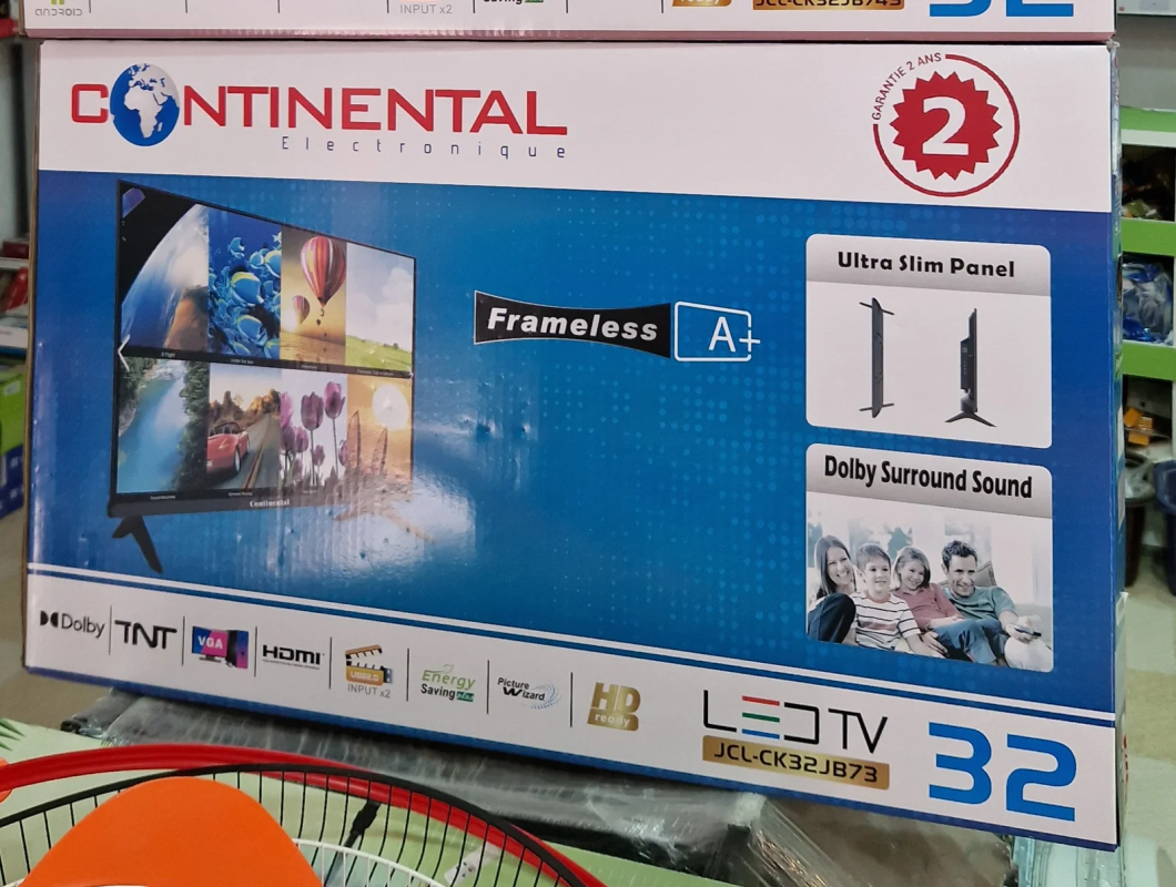tv continental 32p AVEC démo intégré support