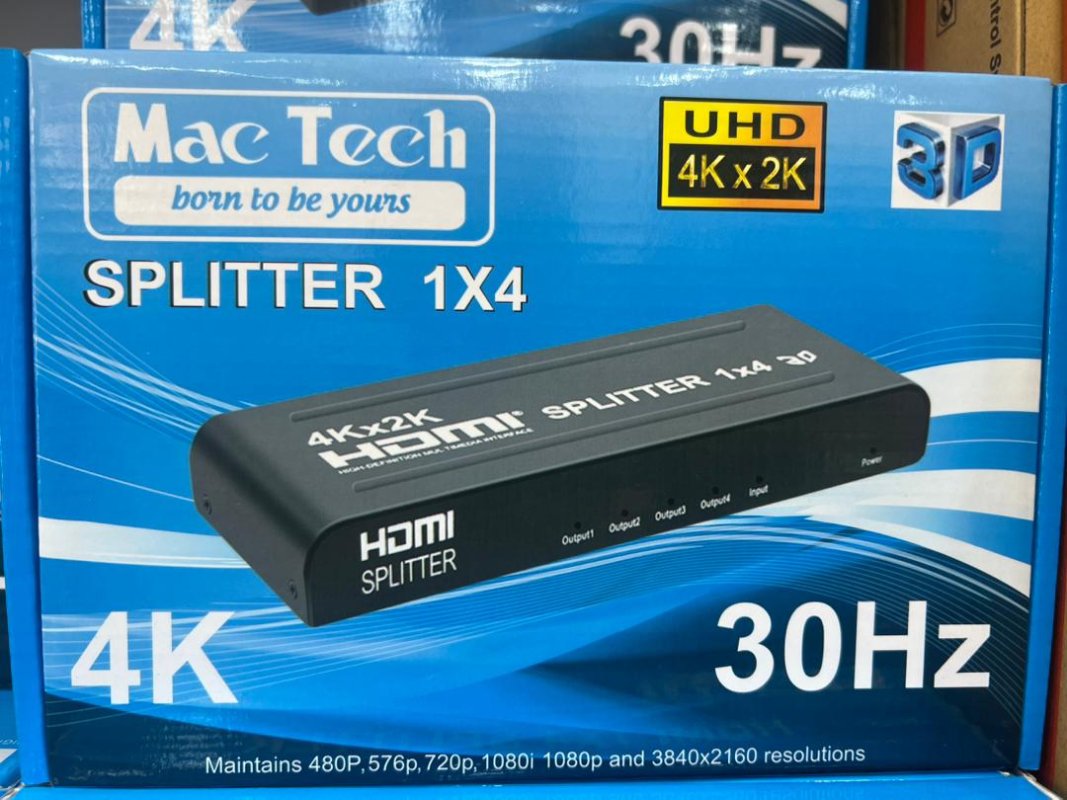 SPLITTER 1X4 4K MAC TECH