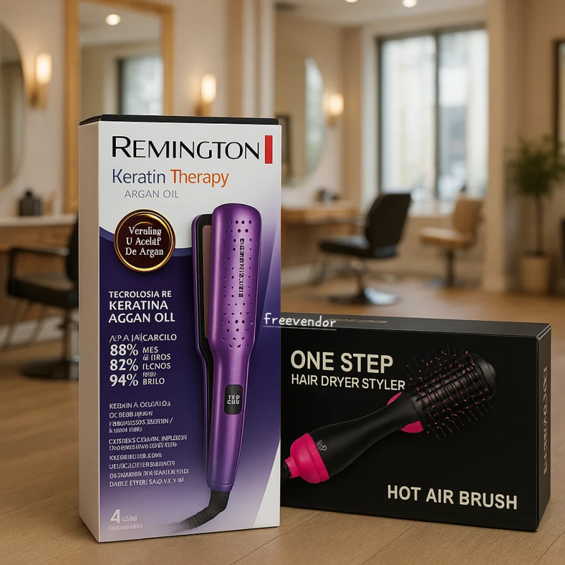              Pack lisseur REMIOGTON + Brosse one step