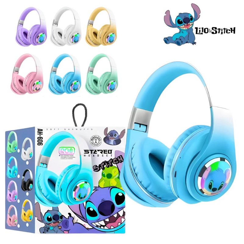 Casque Audio Design Stitch pour Enfants avec Connexion Bluetooth, USB et Carte TF – سماعات رأس للأطفال ستيتش