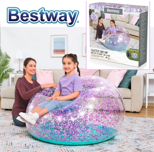Bestway 75115Fauteuil et Chaise Gonflable Pailleté