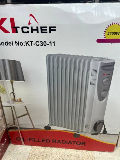 سخان زيتي كهربائي 2000-2900 واط 7-11أعمدة مع مروحة توربو Kitchef  VENTILLE