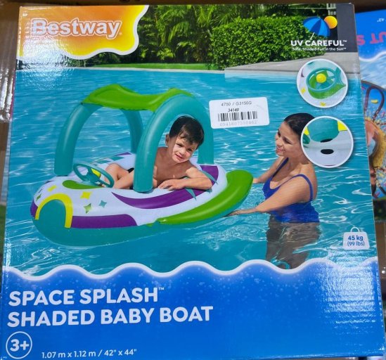 قارب هوائي مع مظلة Space Splash Bestway 34149 DD