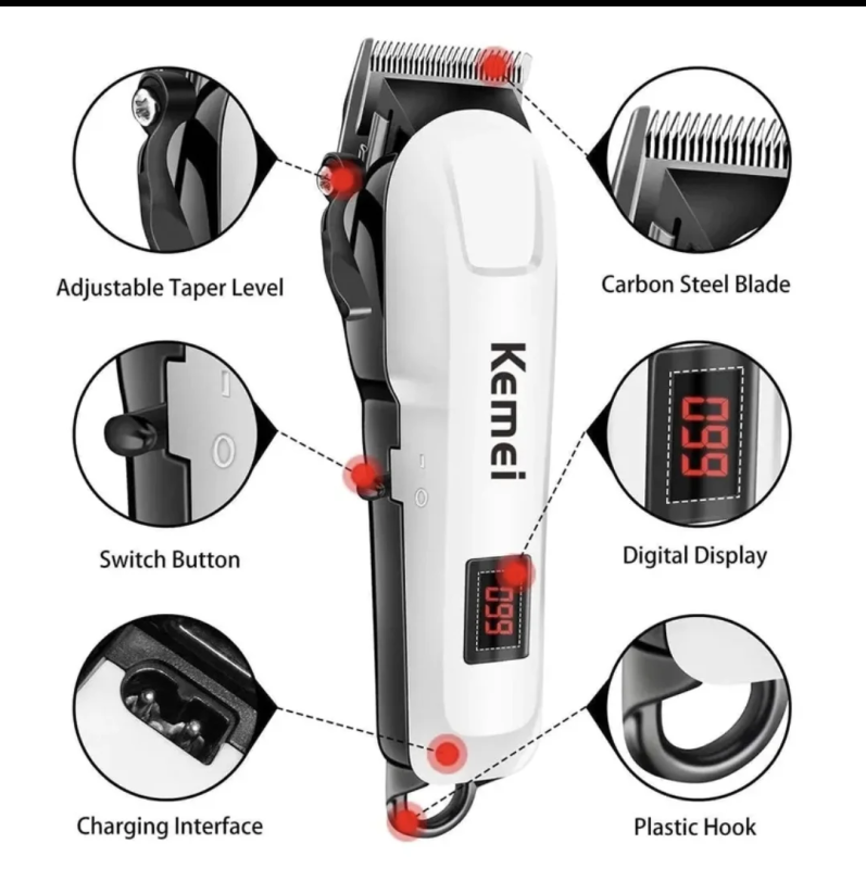 Tondeuse kemei 809A rechargeable 4hours