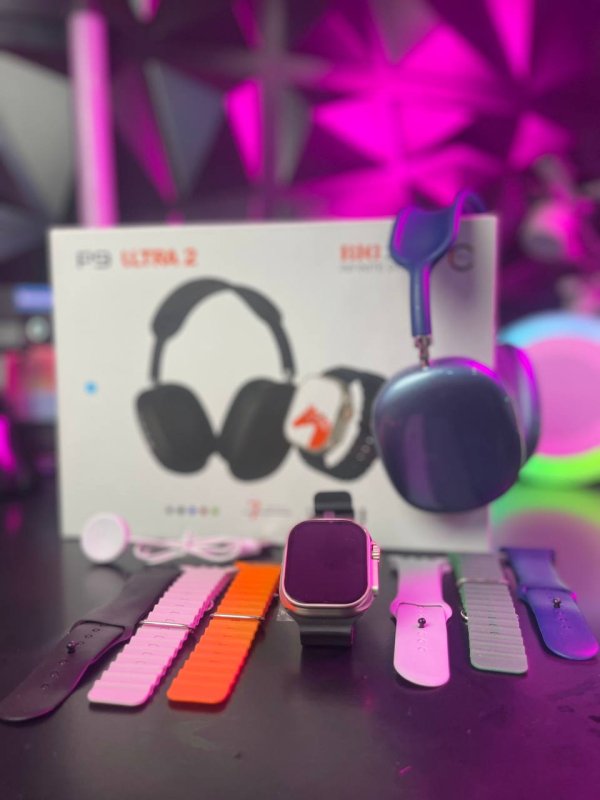 PACK P9 ULTRA 2 (Smart Watch + Casque )          + 7 Bracelets 