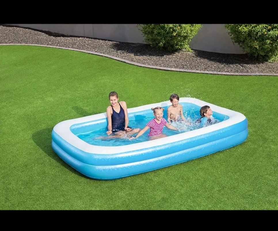 Piscine Bestway 54150 Rectangulaire Gonflable Familiale 3.05 x 1.83 x 0.46 M Disponible
