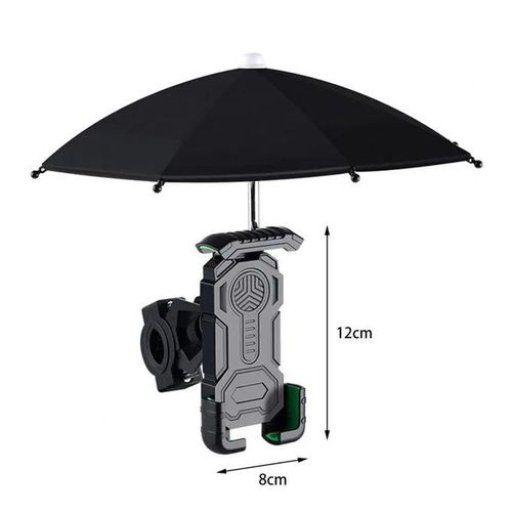 Support Téléphone Pour Vélo Et Moto Avec Mini Parapluie Pare-Soleil Guidon Mobile Portable