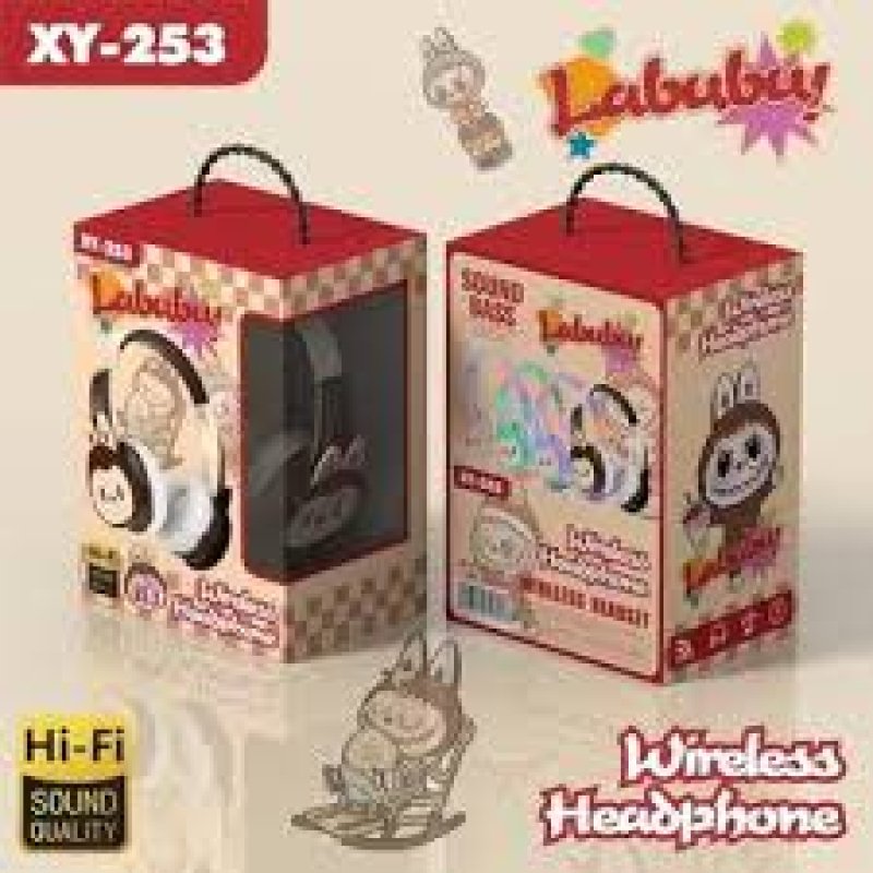 Casque Labubu Bluetooth 5.3 Marron