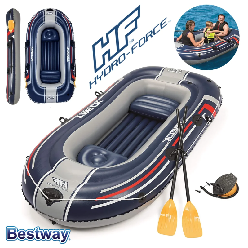 Bateau 61068 Bestway gonflable Hydro-Force Treck X 2 pour 2 personnes 255 x 127 x 36 cm