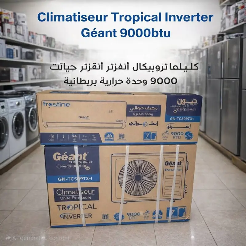 Climatiseur tropical inverter Gèant 9000btu